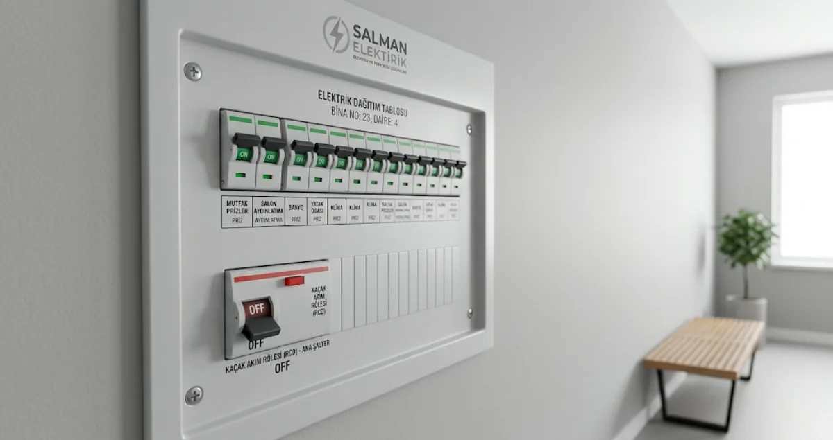 Elektrik panosunda diğer sigortalar açıkken kaçak akım rölesinin atmış hali